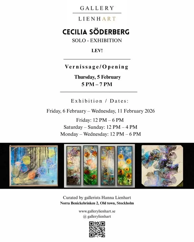Cecilia Söderberg - Utställning "LEV!" Separatutställning på Gallery Lienhart