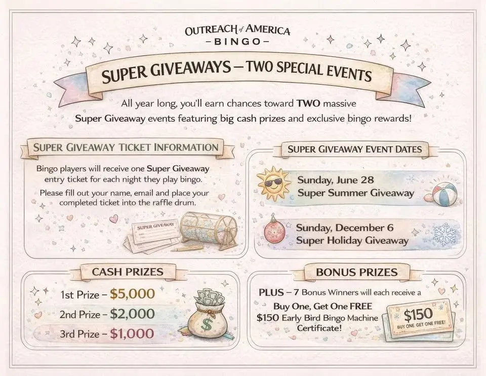 Outreach Bingo Super Giveaway