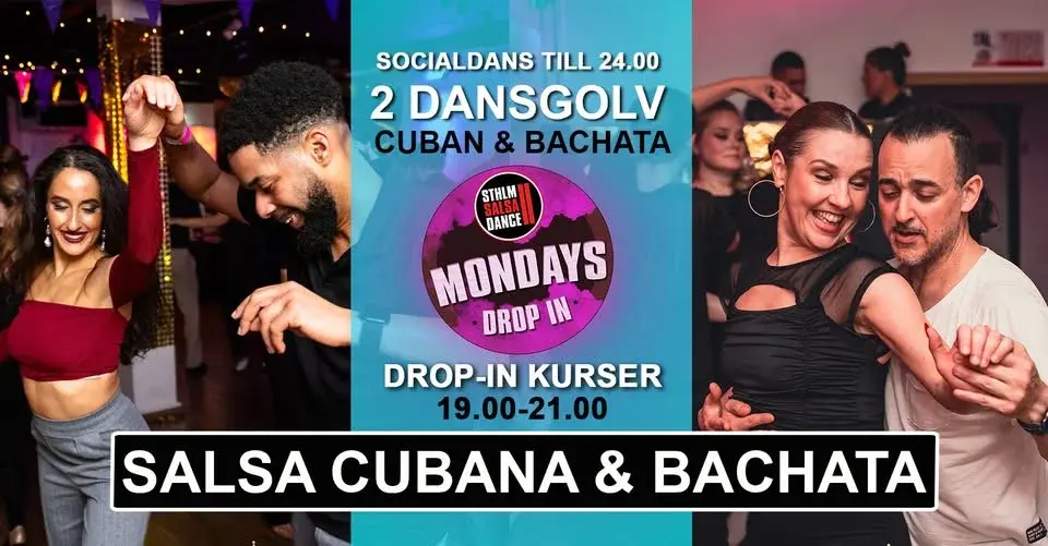 Salsa Cubana & Bachata drop-in 16 mars på Stockholm Salsa Dance! 