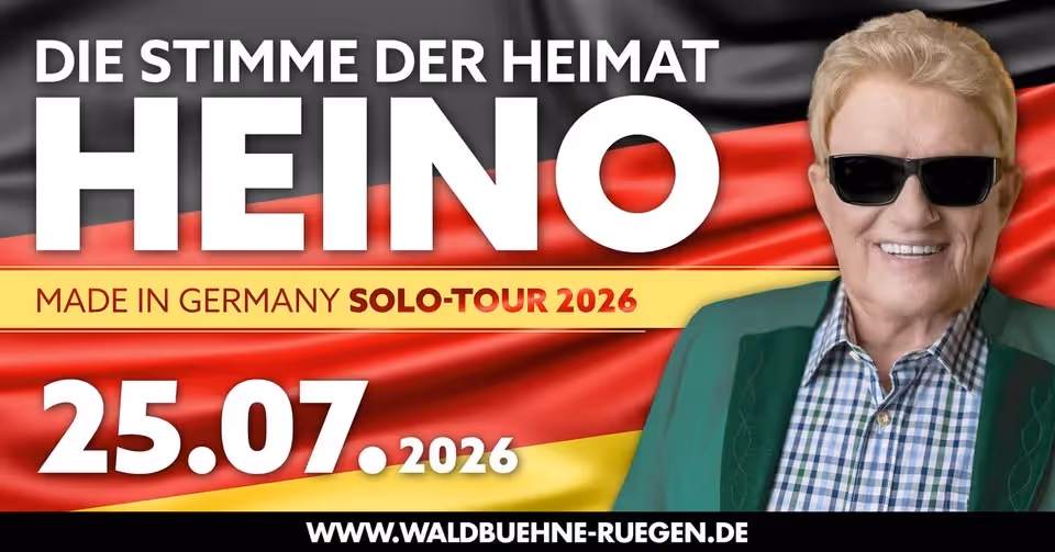 Heino - Made in Germany Solo-Tour 2026 auf der Waldbühne Rügen