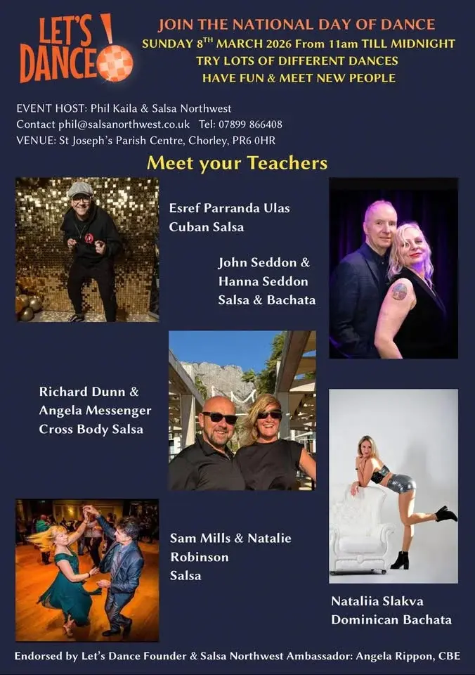 LET'S DANCE with Salsa Northwest at St Joseph's Parish Centre Chorley PR6 0HR
