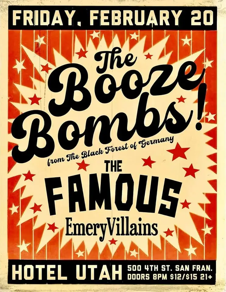 THE BOOZE BOMBS@Hotel Utah - San Francisco, CA