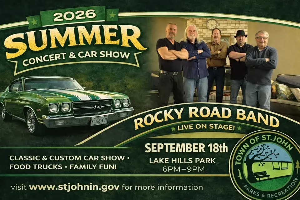 🎶2026 Summer Concert Series🎶-🎸Rocky Road Band🎸-September 18th-6pm-9pm- Lake Hills Park