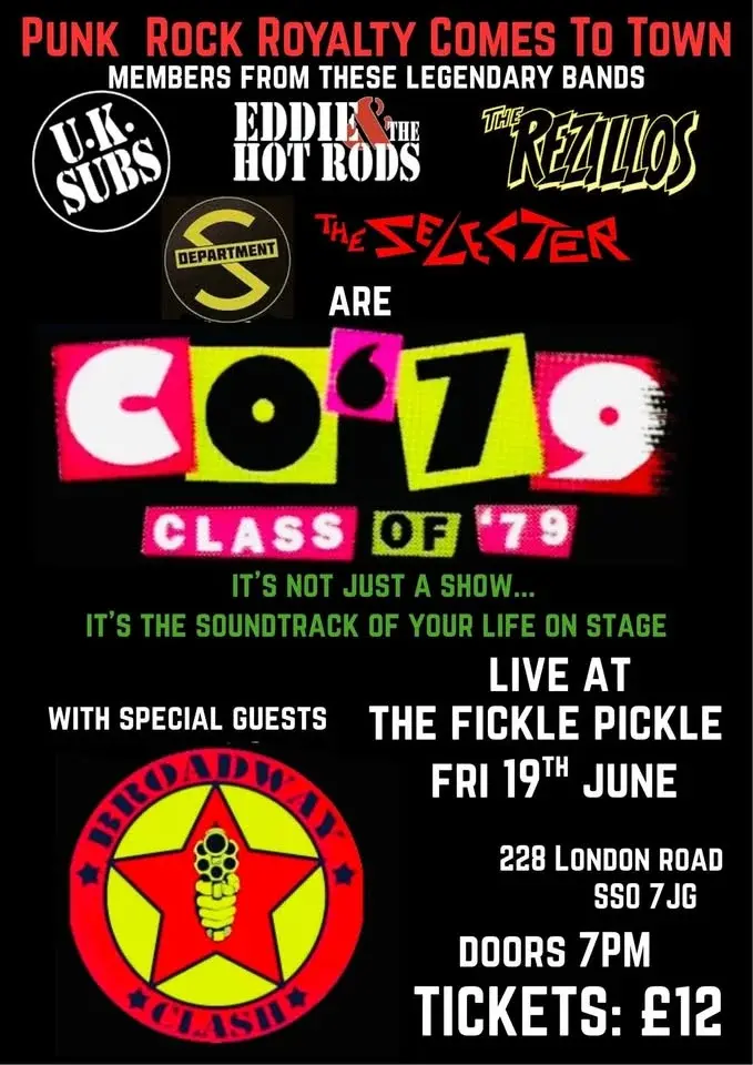 Class of 79.    Punk rock supergroup.     at The Fickle Pickle