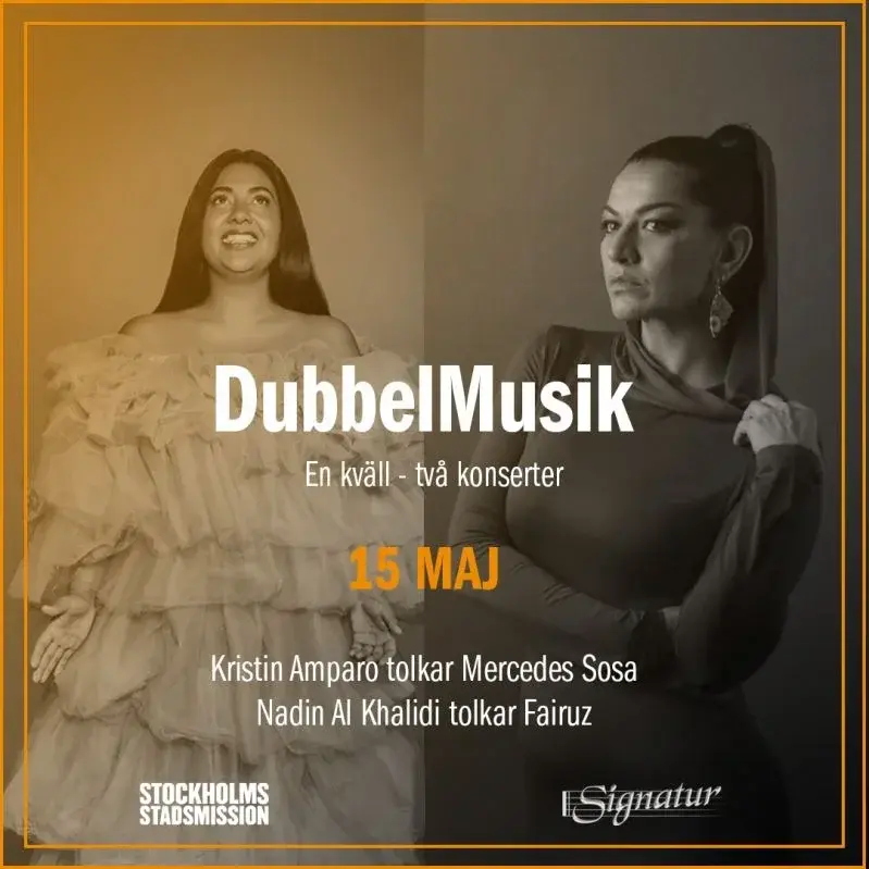 đ¶ DubbelMusik: En kvĂ€ll â tvĂ„ konserter med Kristin Amparo & Nadin Al Khalidi đ€đ