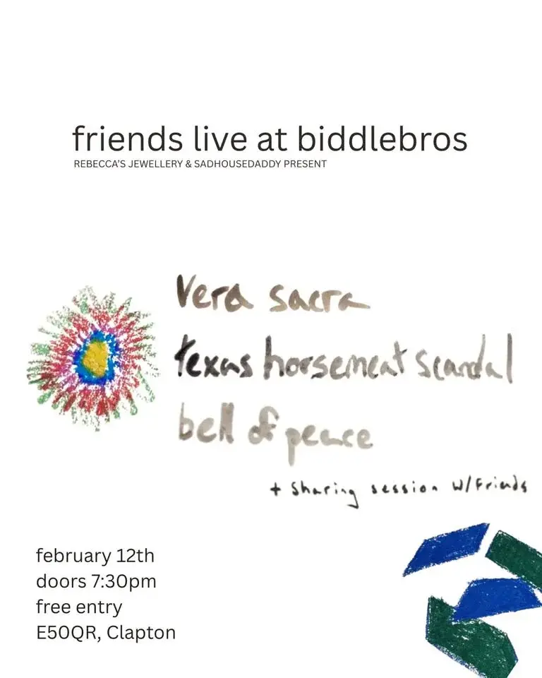 Rebecca's Jewellery + VERA SACRA + Texas Horsemeat Scandal + Bell Of Peace ~ Free Entry