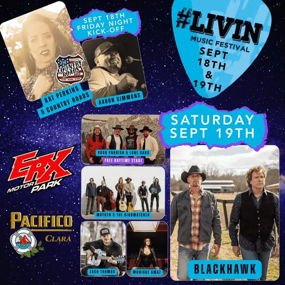 8th Annual LIVIN Music Festival 2-day Event w/Blackhawk