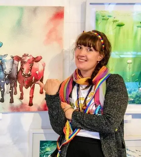 Konstnär Katarina Thomassen på Pride Park 🎨🏳️🌈