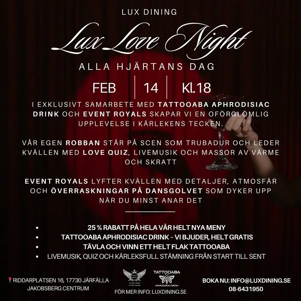 LUX LOVE NIGHT – Alla hjärtans dag ❤️