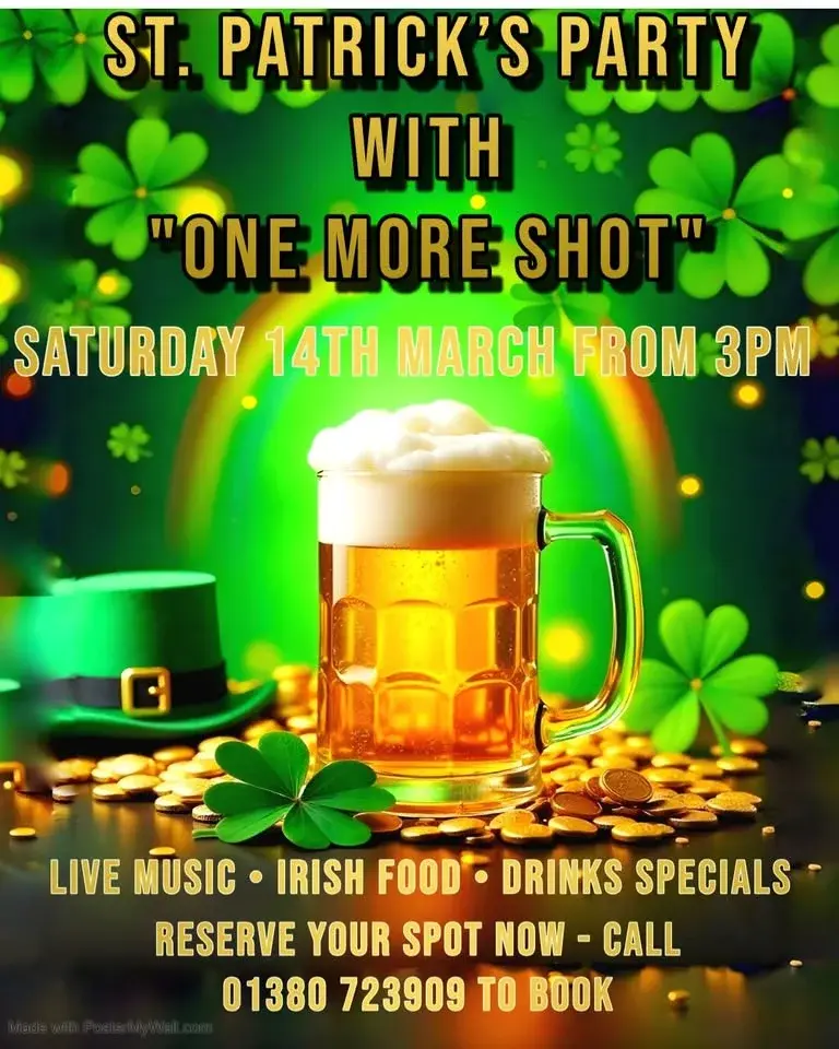 St Patrick's Party with Live Music from One More Shot