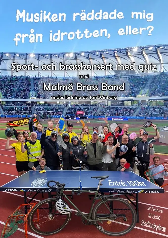 Sport- och brasskonsert med quiz