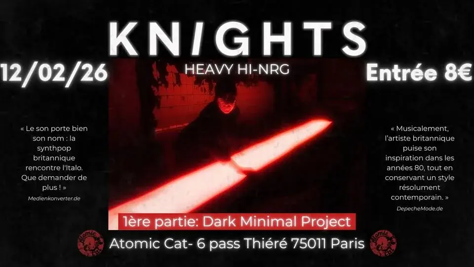 Live KN/GHTS- 1ère partie Dark Minimal Project + DJ Nash