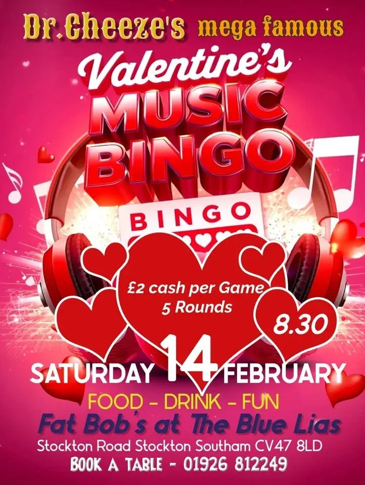 VALENTINE MUSIC BINGO