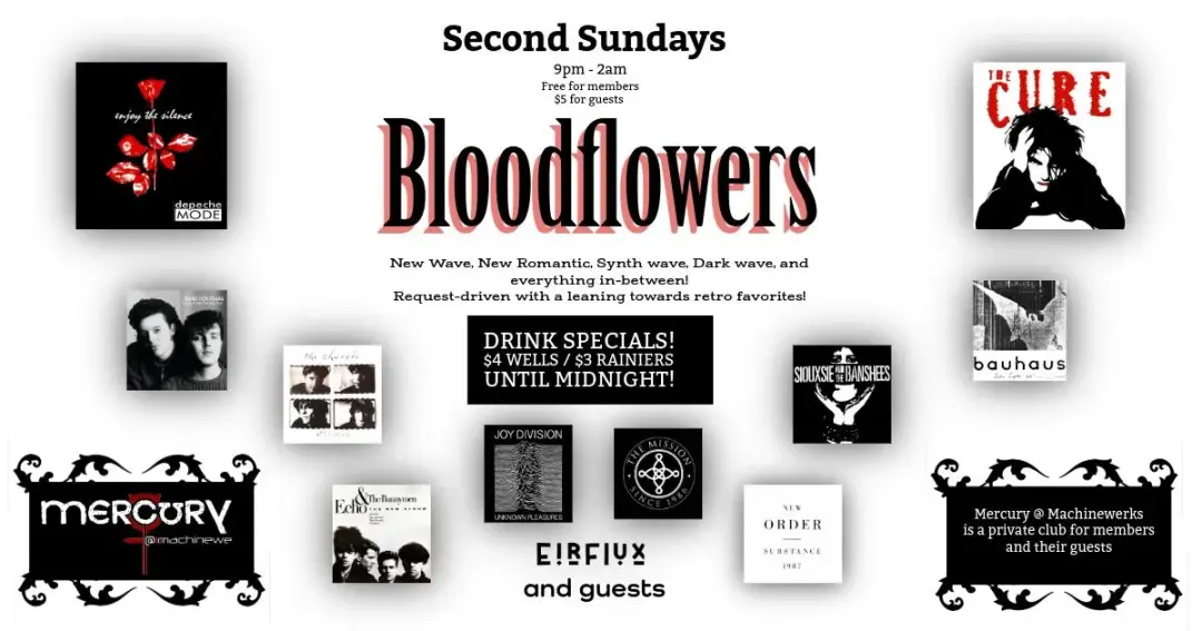 Bloodflowers - Retro Gothic Dance with guest DJ Sophixi