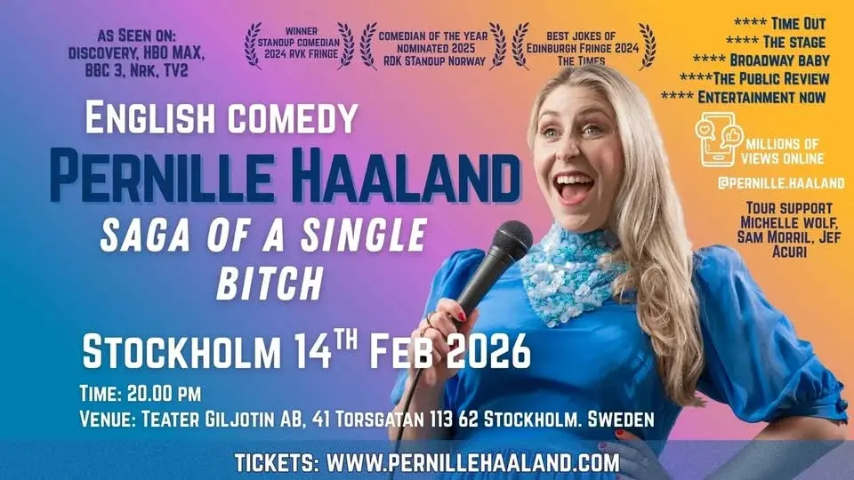 ENGLISH COMEDY STOCKHOLM: SAGA OF A SINGLE BITCH // NORDIC TOUR 2026