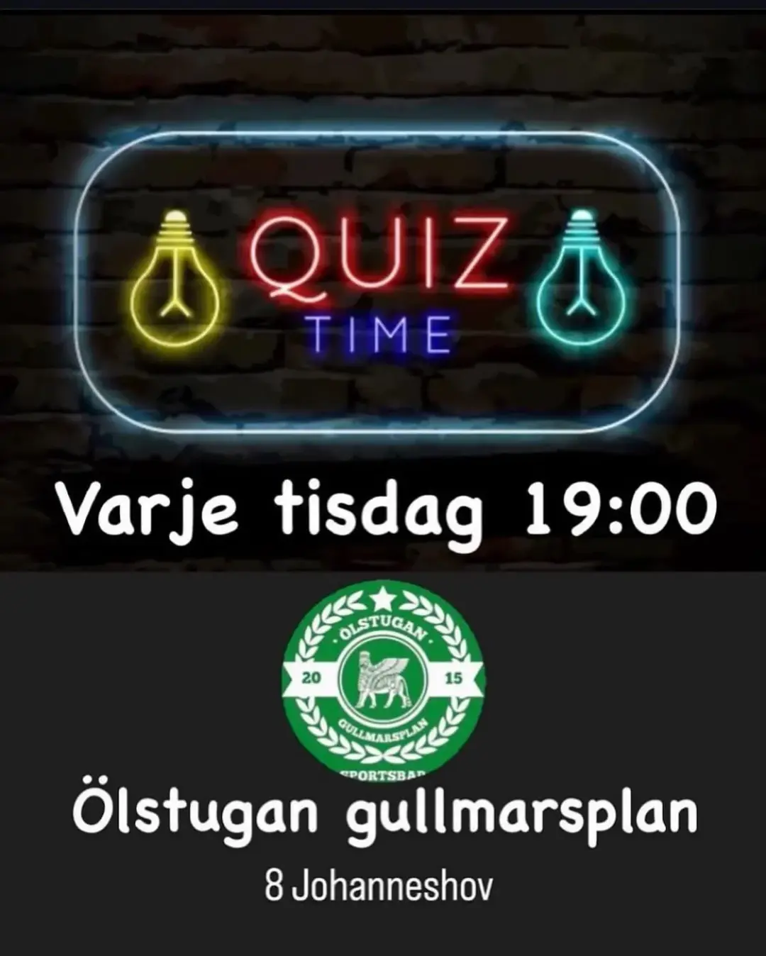 Quizkväll på Ölstugan Gullmarsplan 🤓🍻