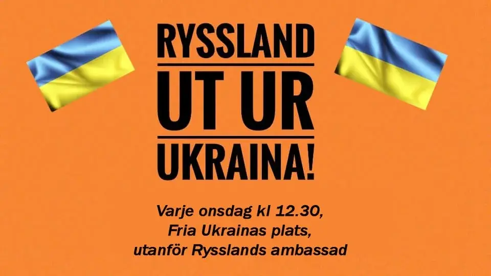 Onsdagsmanifestation - Ryssland ut ur Ukraina!