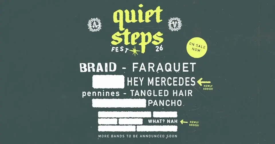 Quiet Steps Fest, Leeds, UK - Braid / Faraquet / Hey Mercedes / pennines / Tangled Hair, Pancho