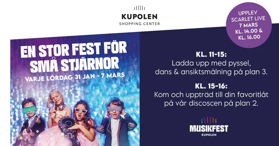 Kupolens Musikfest - för små stjärnor 🤩