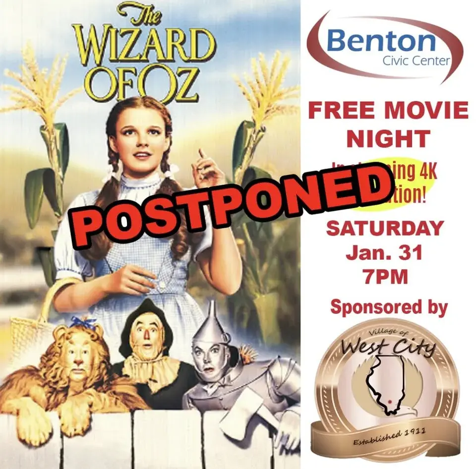 POSTPONED The Wizard of Oz in 4k - sponsored by the Village of West City 