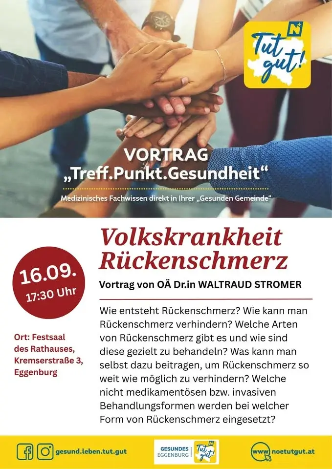 "Volkskrankheit Rückenschmerz" - Vortrag