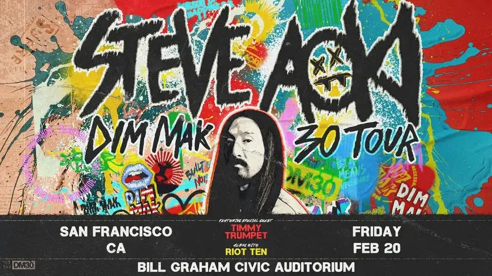 Steve Aoki at Bill Graham Civic Auditorum
