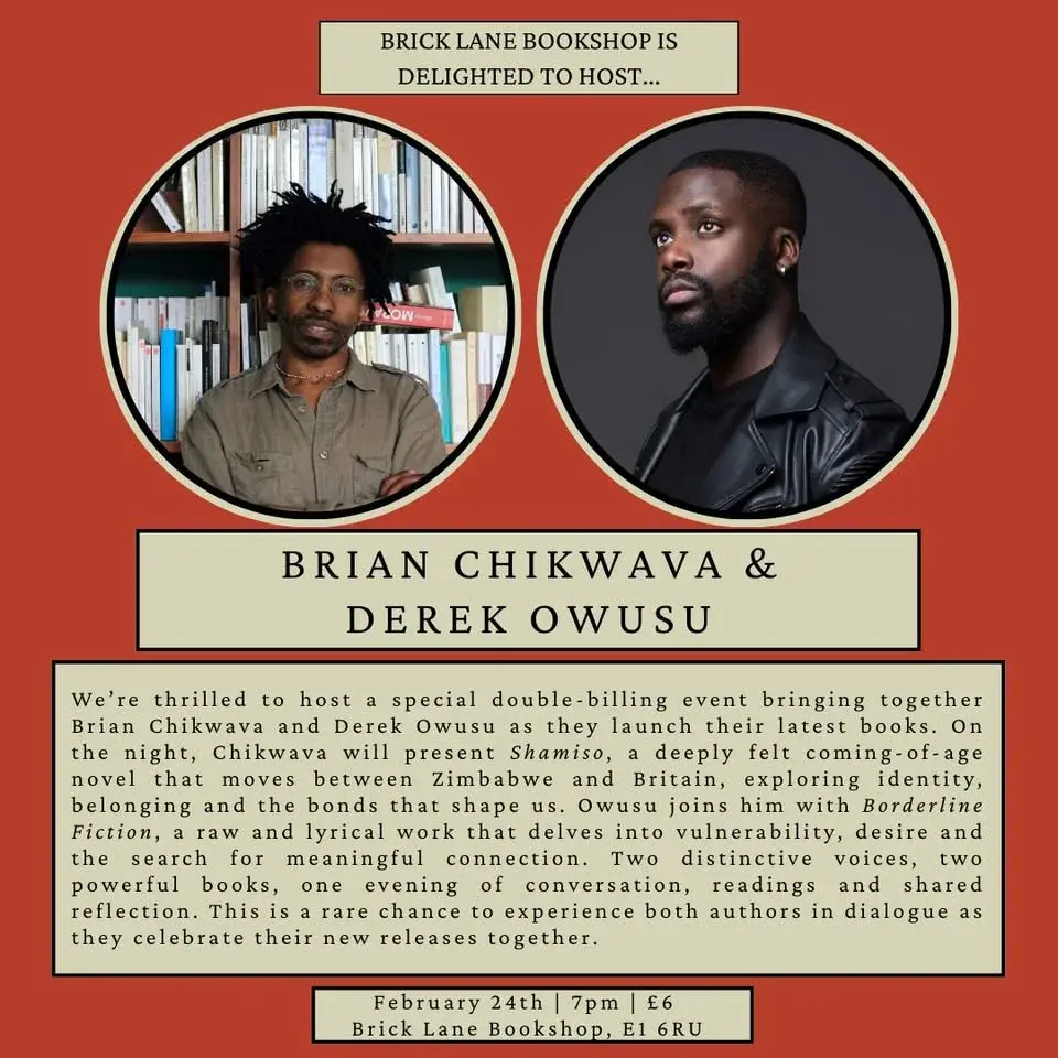 Author Double Bill: Brian Chikwava & Derek Owusu (Feb. 24)