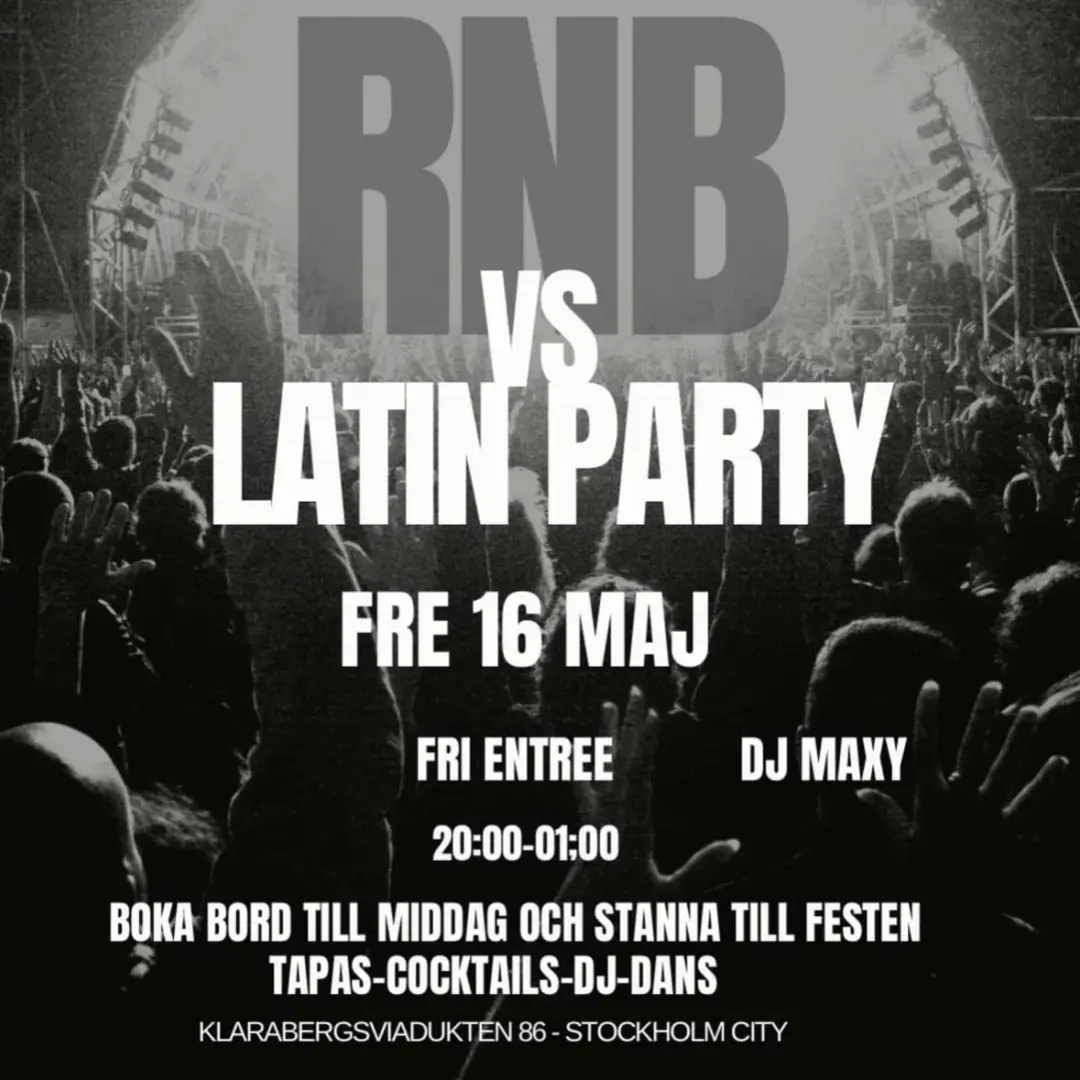 RNB vs LaTIN PARTY 🎶🔥 – Tapas, Beats & Dance at Mas Que Tapas!