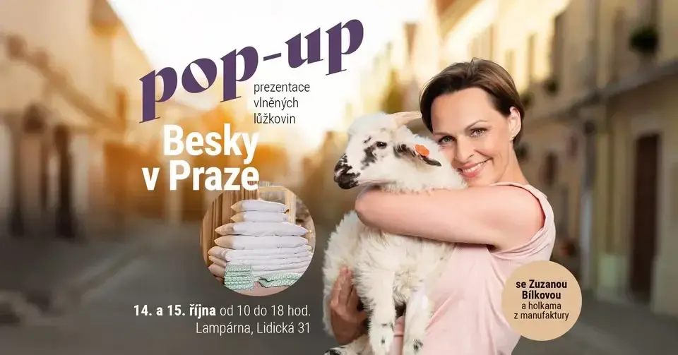 Pop-up prezentace vlněných lůžkovin Besky v Praze — se Zuzanou Bílkovou