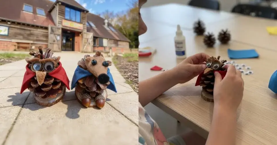 Pine Cone Superhero Animal Creatures Craft 