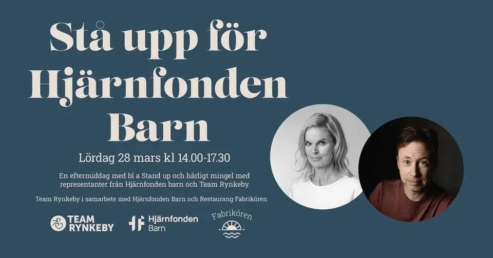 Stå upp för hjärnan - en rolig eftermiddag till förmån för Hjärnfonden Barn