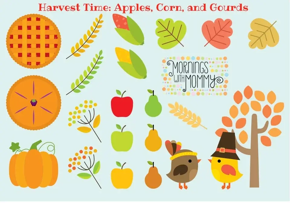 Mornings with Mommy: Harvest Time - Apples, Corn and Gourds