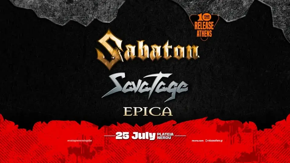 Release Athens 2026 | Sabaton, Savatage & Epica #10yearanniversary