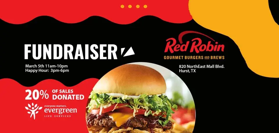 Red Robin ALL Day Fundraiser for Evergreen!!
