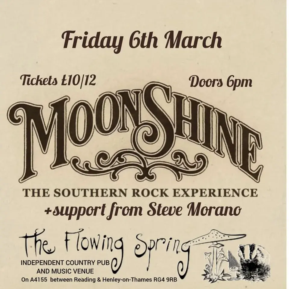 Moonshine The Southern Rock Experience + Support from Steve Morano 