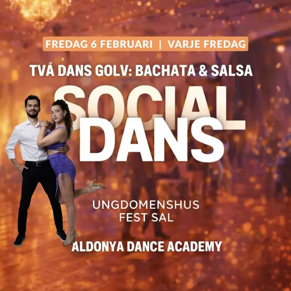 ★Bachata & Salsa social dans • Bachata workshop med VJ & Andrea från Spain & India★