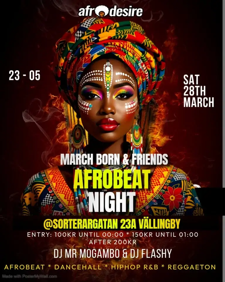 Afrobeat Party @Sorterargatan 23A Vällingby Stockholm