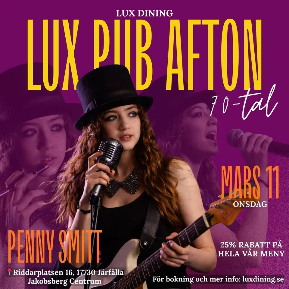 LUX Pub Afton - Penny Smitt 🎶🎸🍸