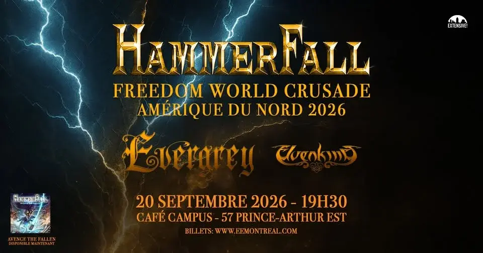 HammerFall + Evergrey + Elvenking | Montréal 